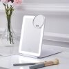 Touch the lamp, touch the makeup mirror LED Shu Fei mirror flipping portable folding mirror light and light makeup mirror manufacturer