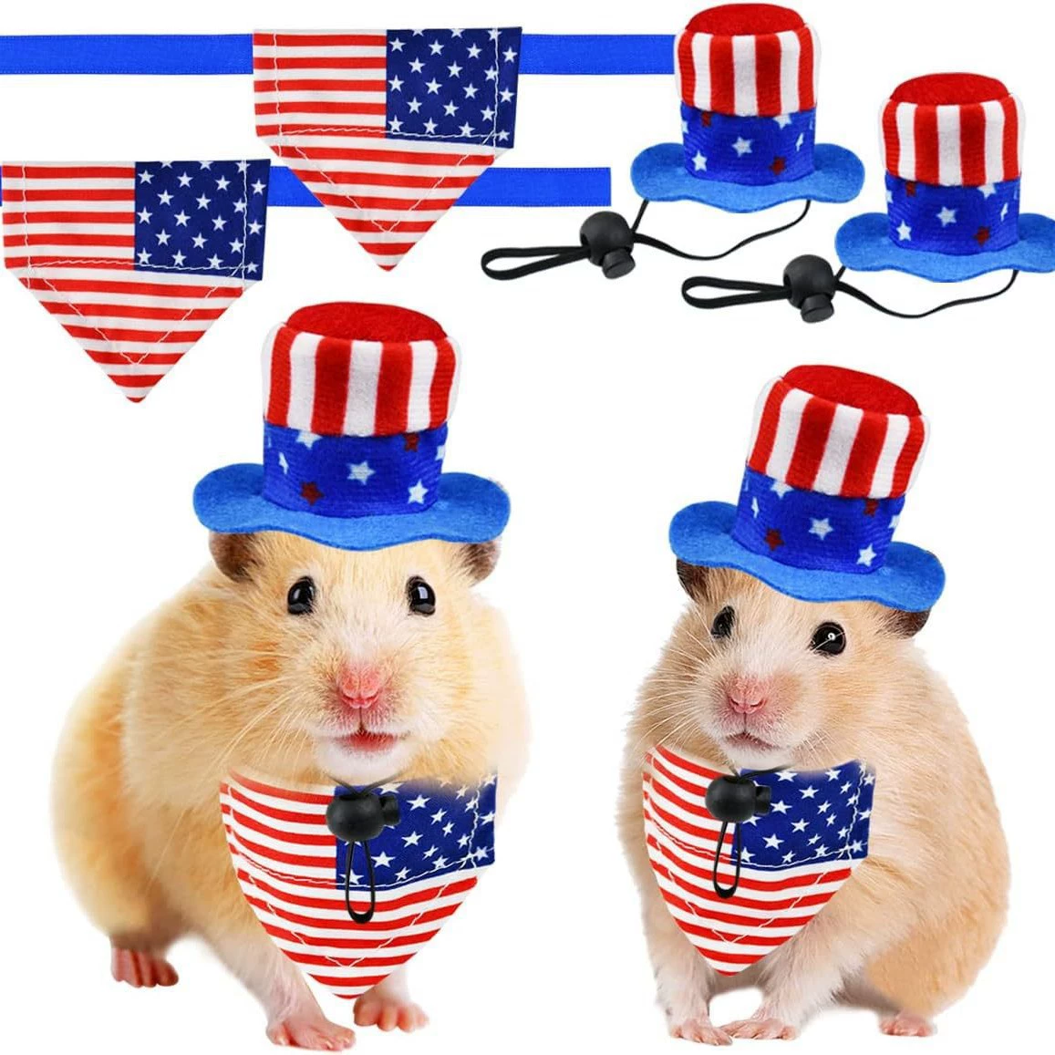 День независимости США Маленькое домашнее животное полотенце для рта шляпа кролика Праздничные украшения для вечеринок
