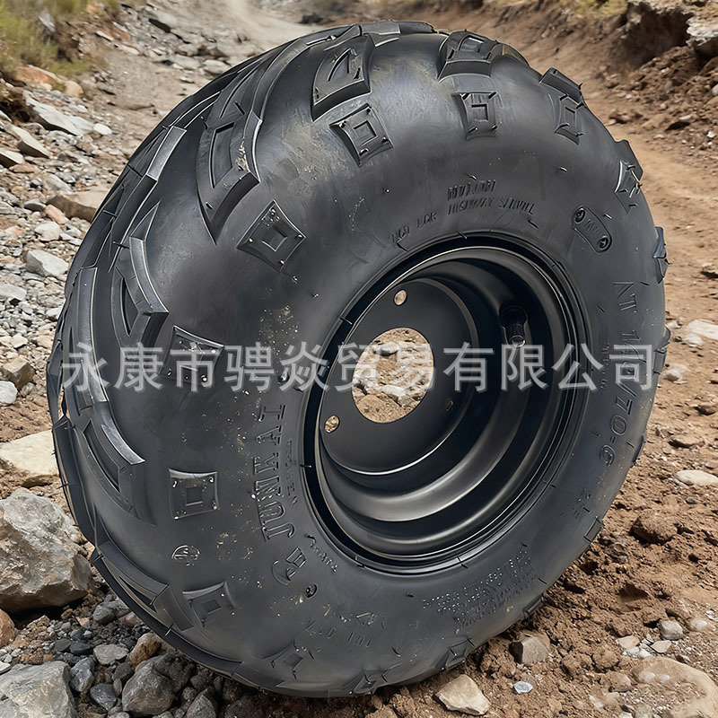 Modified Four-Wheel Beach Kart Accessories 145/ 70-6inch Flame Tires, Thickened Vacuum Tires, Off-Road Tires