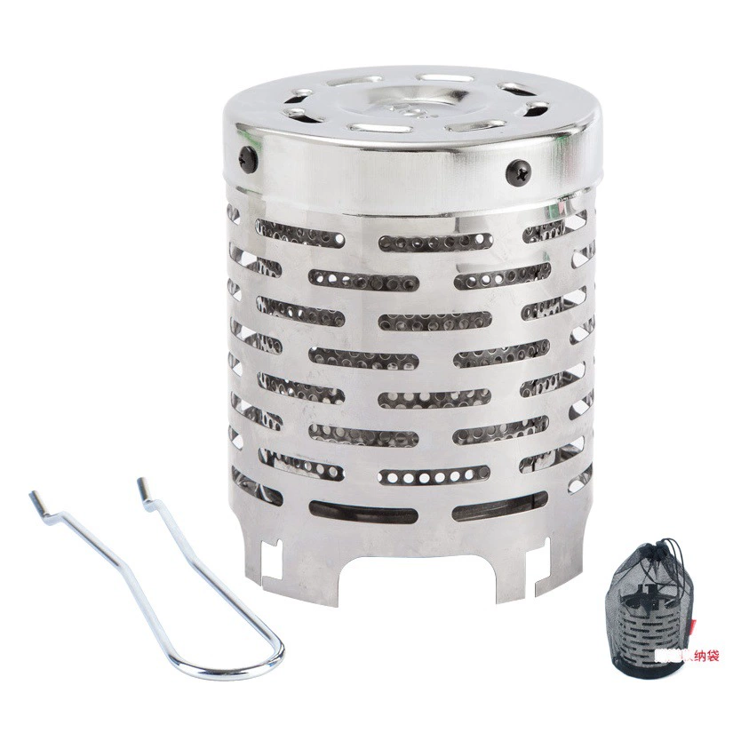 Уличная печь, нагревательная печь, палатка в стиле кемпинга, обогреватель, портативная ветрозащитная крышка из нержавеющей стали, нагревательная крышка в стиле кемпинга