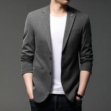 2025春秋季新款男式休闲西装两粒扣修身帅气中青年男士潮流外套11