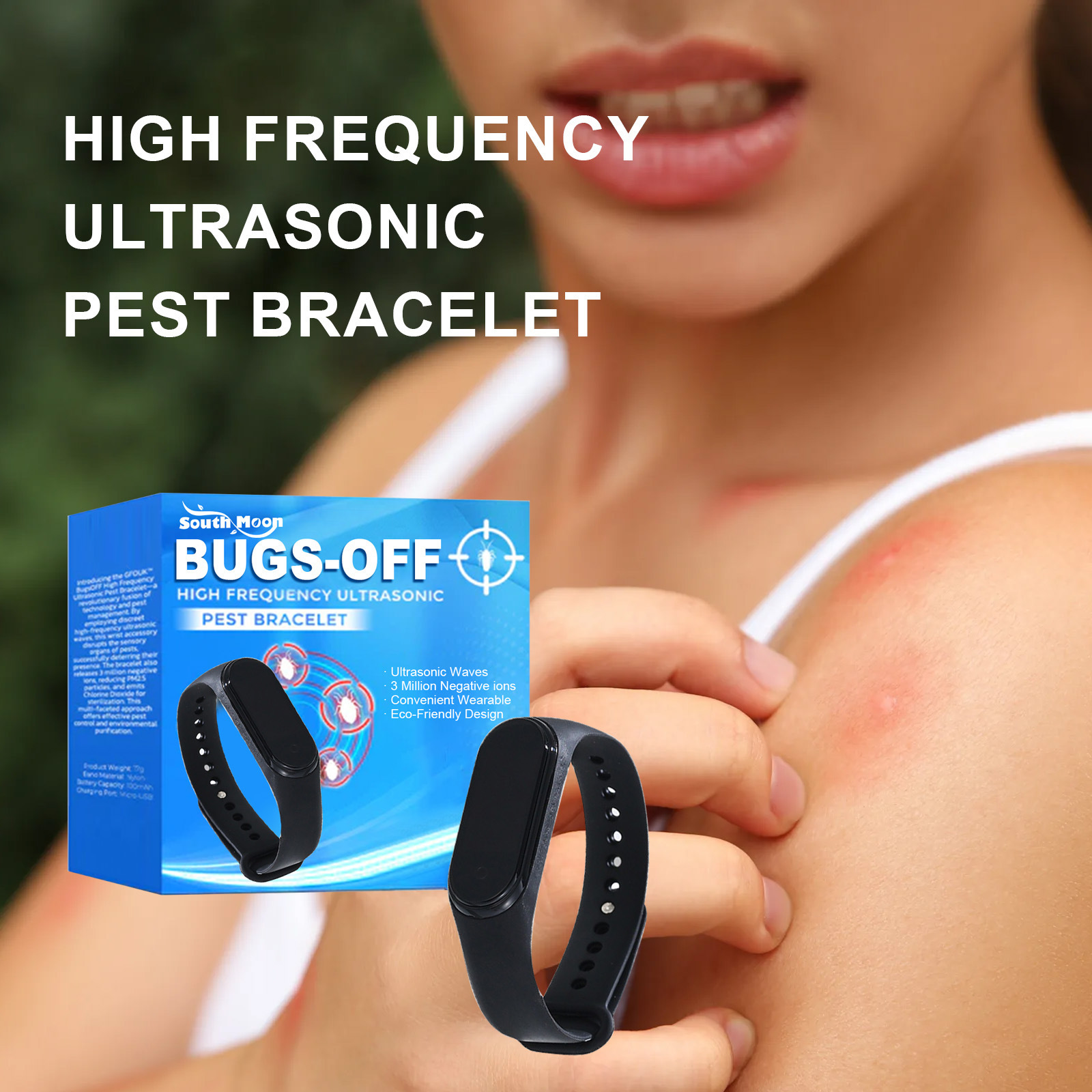 South Moon Mosquito Repellent Bracelet, a portable and convenient mosquito repellent tool for children and adults to prevent mosquito bites outdoors._voghion.com