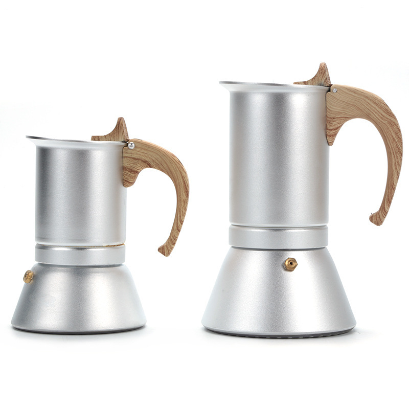 Explosive Italian Household Extraction Mocha Pot Aluminum Coffee Machine Covered Bottom Coffee Pot Induction Cooker Heating Accompanying Gift Explosive Italian Household Extraction Mocha Pot Aluminum Coffee Machine Covered Bottom Coffee Pot Induction Cooker Heating Accompanying Gift