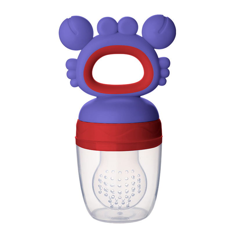 Bebé mordido y mordido le goma de dente nutrición fruta y verdura alimentador suplementario pacificador pezón cangrejo fruta y verdura alimentador suplementario para bebés