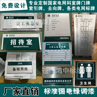 铝合金烤漆国家电网可更换科室门牌单位暂停服务折弯弧形索引标牌