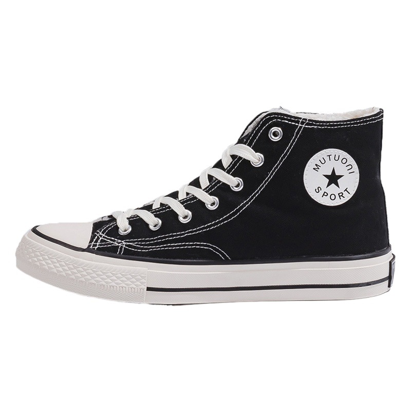 Zapatos de lona de terciopelo para parejas, estilo k de invierno, zapatos casuales versátiles, zapatos de algodón cálidos y gruesos, réplica de zapatos de hombre de los años 70 M20