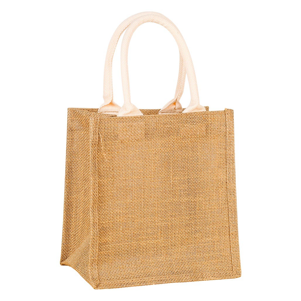 Водонепроницаемая льняная сумка ручной работы, большая вместительная сумка из хлопка и льна, сувенирная сумка из джута, сумка-тоут, изготовленная на заказ.