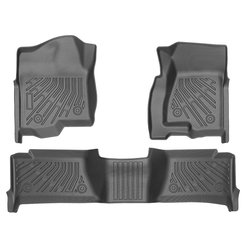 Aplicable a Chevrolet Silverado Crew Cab 1999 - 2007 TPE Foot Coasters 3D