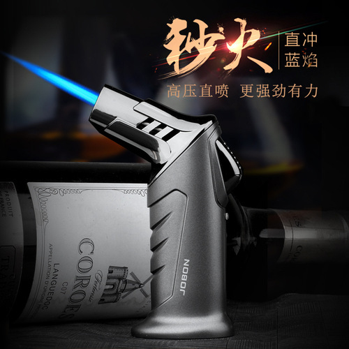 jobon Chinese cigar lighter cross-border blue flame direct injection portable high-end cocktail smoke lighter