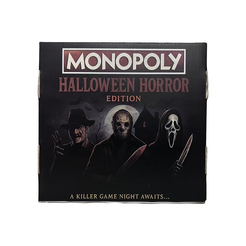 亚马逊新品Monopoly Halloween Horror Edition桌游卡牌游戏2-4人|undefined