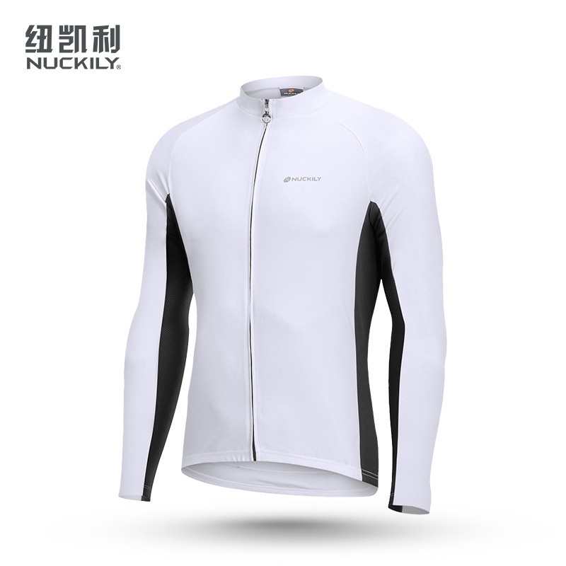 NUCKILY Cycling Suit Spring and Summer Long Sleeve Top Men's Breathable Quick-drying Bicycle Shirt Mountain Bike Suit