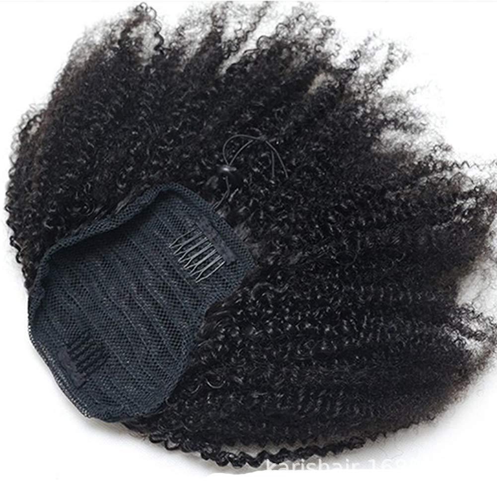Afro Kinky Curly Cola de caballo Peluca de cola de caballo cabello humano real cabello humano afro rizado