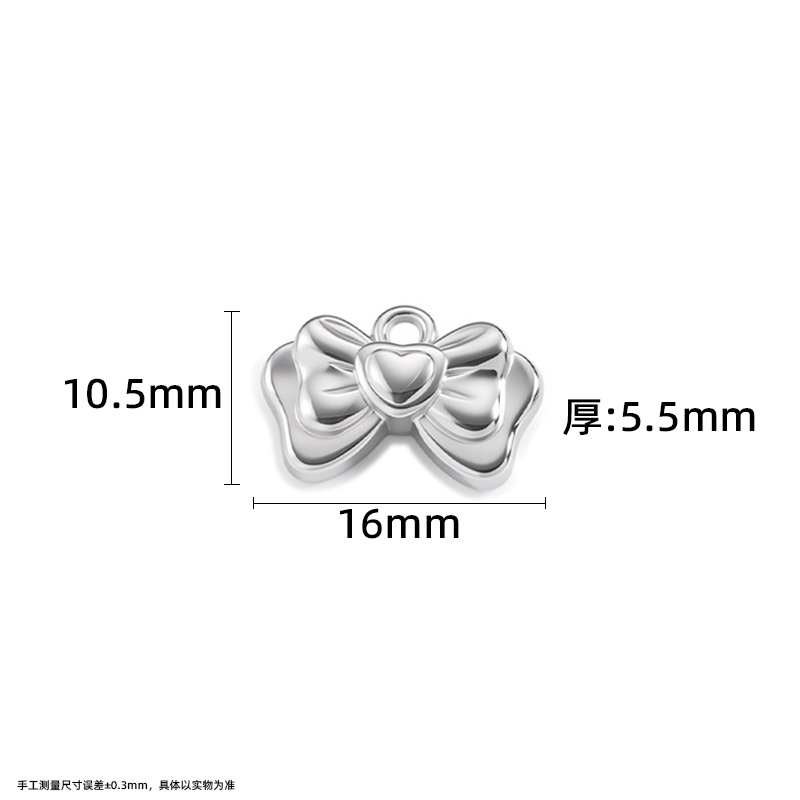 Steel pendant with bow, 16mm