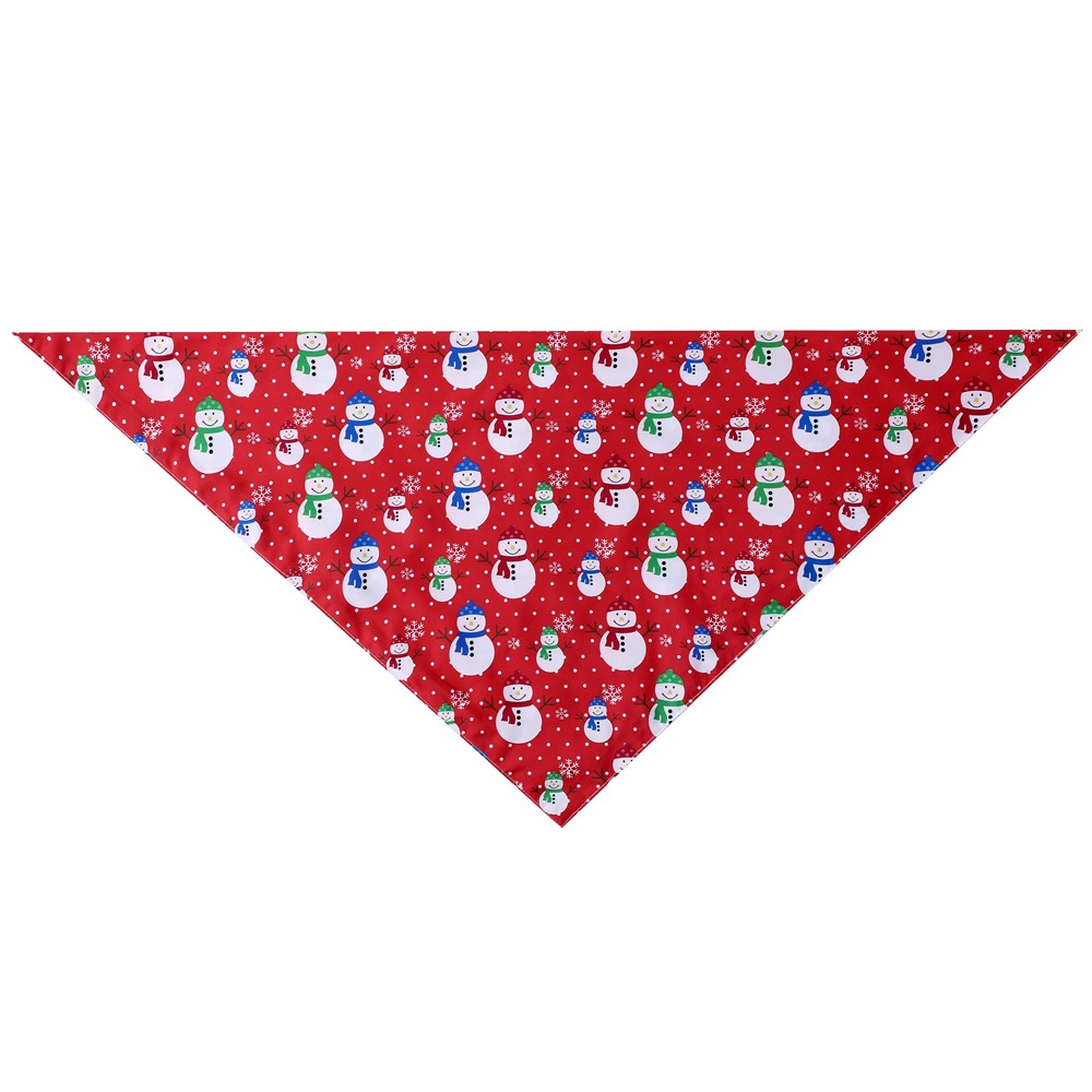 Nueva toalla transfronteriza de Navidad mascota bufanda perro triángulo toalla Feliz Navidad mascota perro saliva toalla