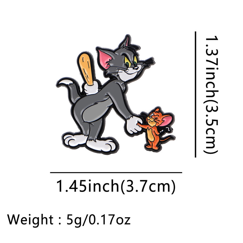 猫咪老鼠系列胸针徽章服装背包饰品配饰别针合金胸章跨境现货批发|undefined