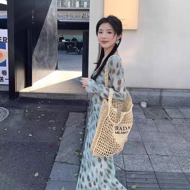 2025法式晕染系带长袖连衣裙女装春秋季气质减龄收腰包臀裙中长裙|undefined