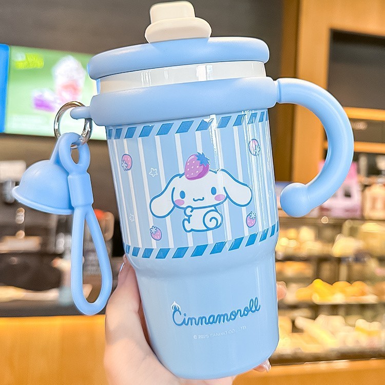クロミ魔法瓶カップ女の子用大容量ストローカップ夏高価値2025新しいステンレス鋼アイスカップ|undefined