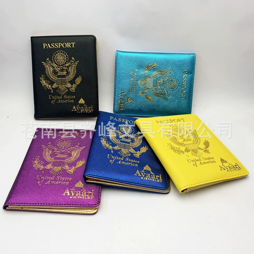 Обложка для паспорта с посадочным талоном, индивидуальная искусственная кожа, антимагнитная защита от кражи, RFID-сумка для документов, защитный чехол, багажная бирка, набор держателей для паспорта