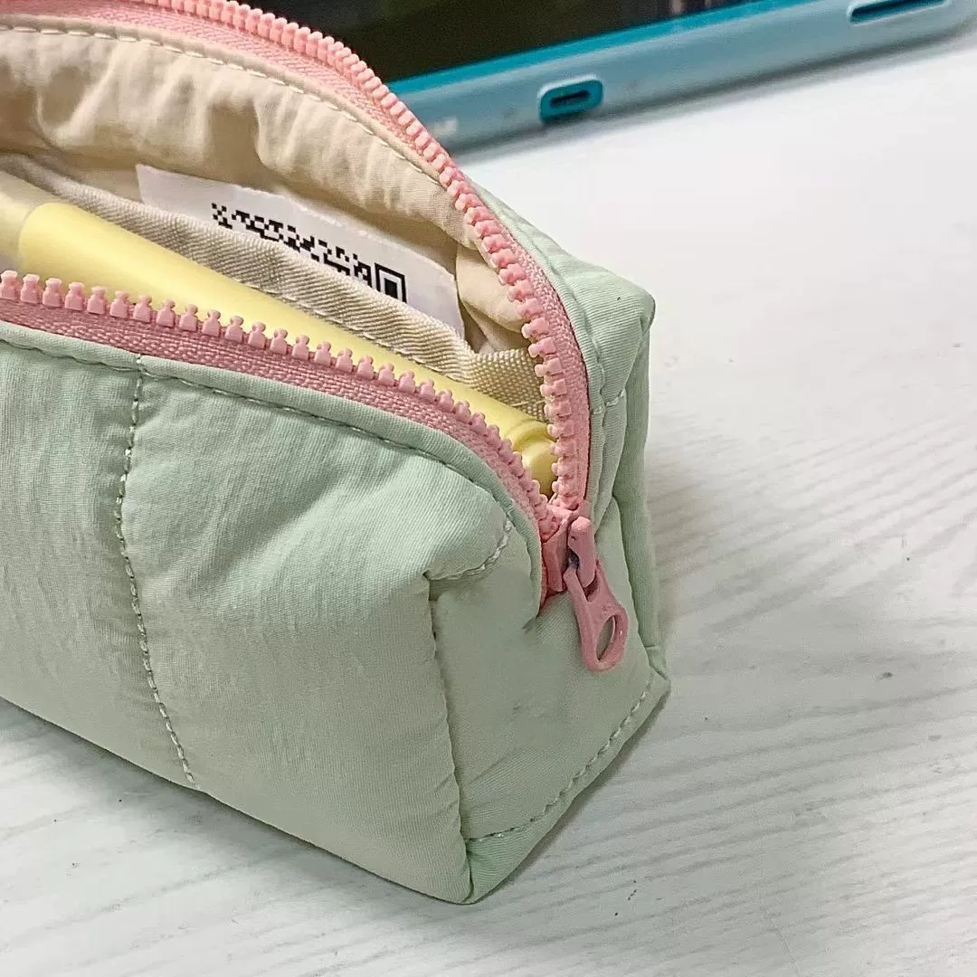 Простой свежий молочный сумка fufu для ручек для студентов с высоким содержанием лица большой емкости канцелярский ящик для карандашей мешок для хранения канцелярских товаров