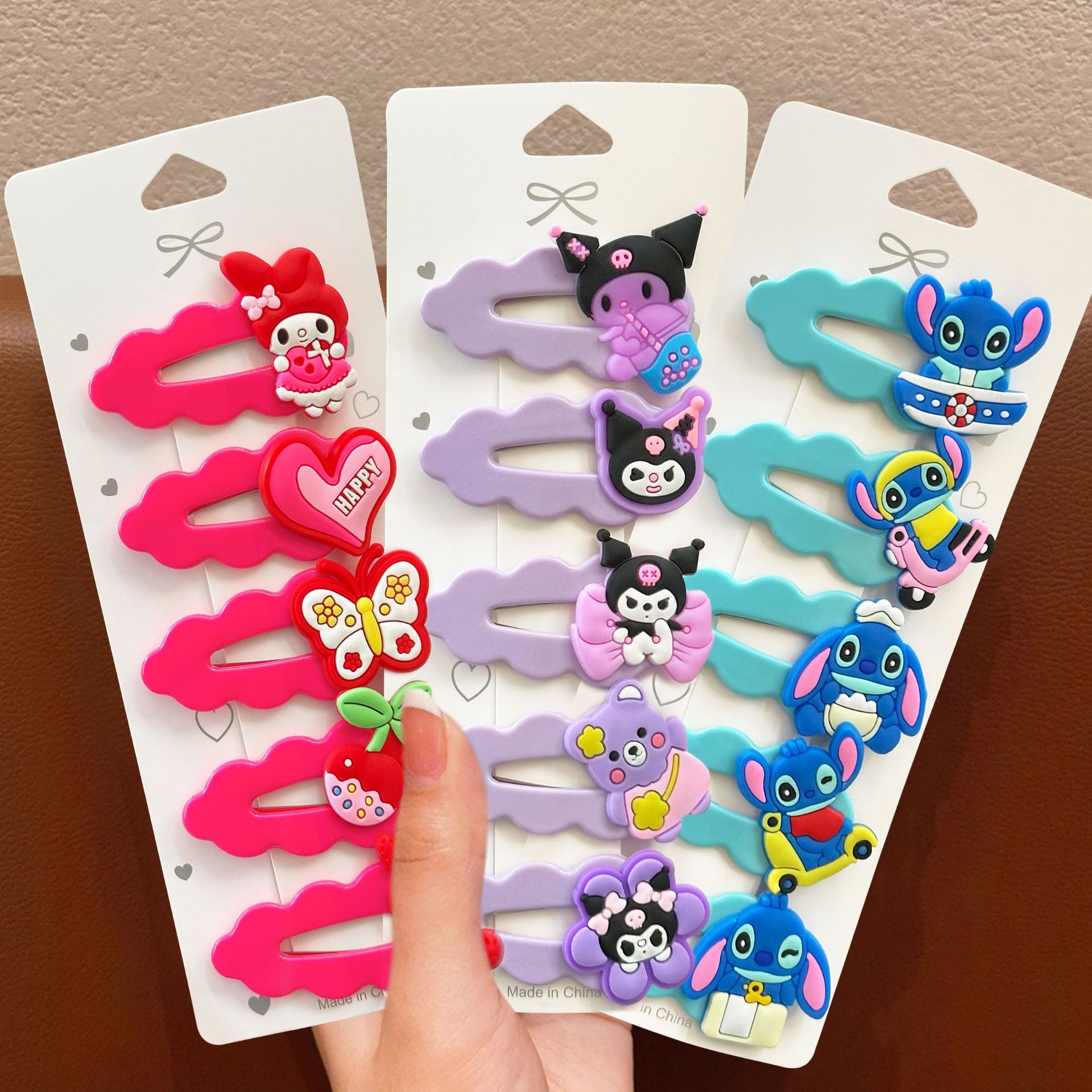 Pinza para el cabello de nubes de color caramelo de dibujos animados Clip lateral de flequillo Kapibala para niños lindos Clip bb en la parte posterior de la cabeza dulce