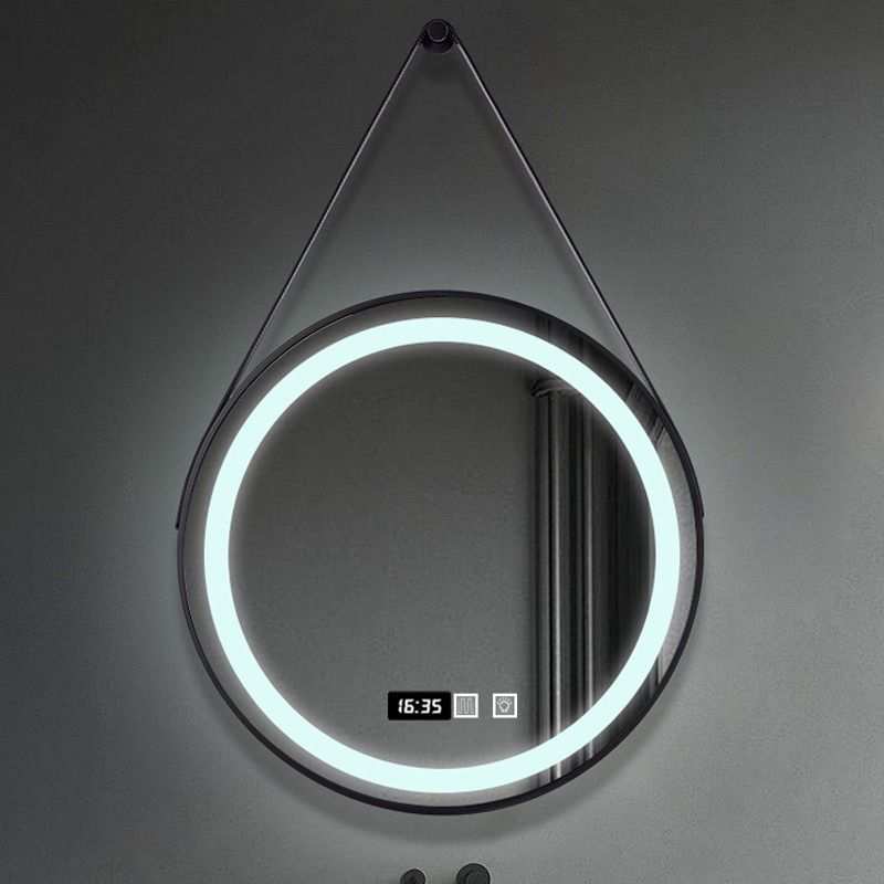 智能浮法玻璃浴室镜壁挂多功能三色光防雾设计三控调光时间显示亚