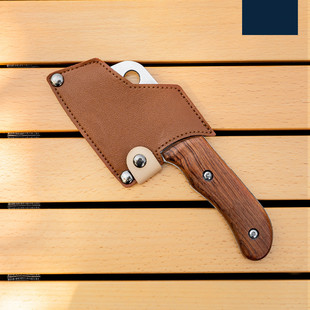 Outdoor camping wooden handle cooking knife K21T3K09 protective case Mini small kitchen knife cheese pizza knife protective case