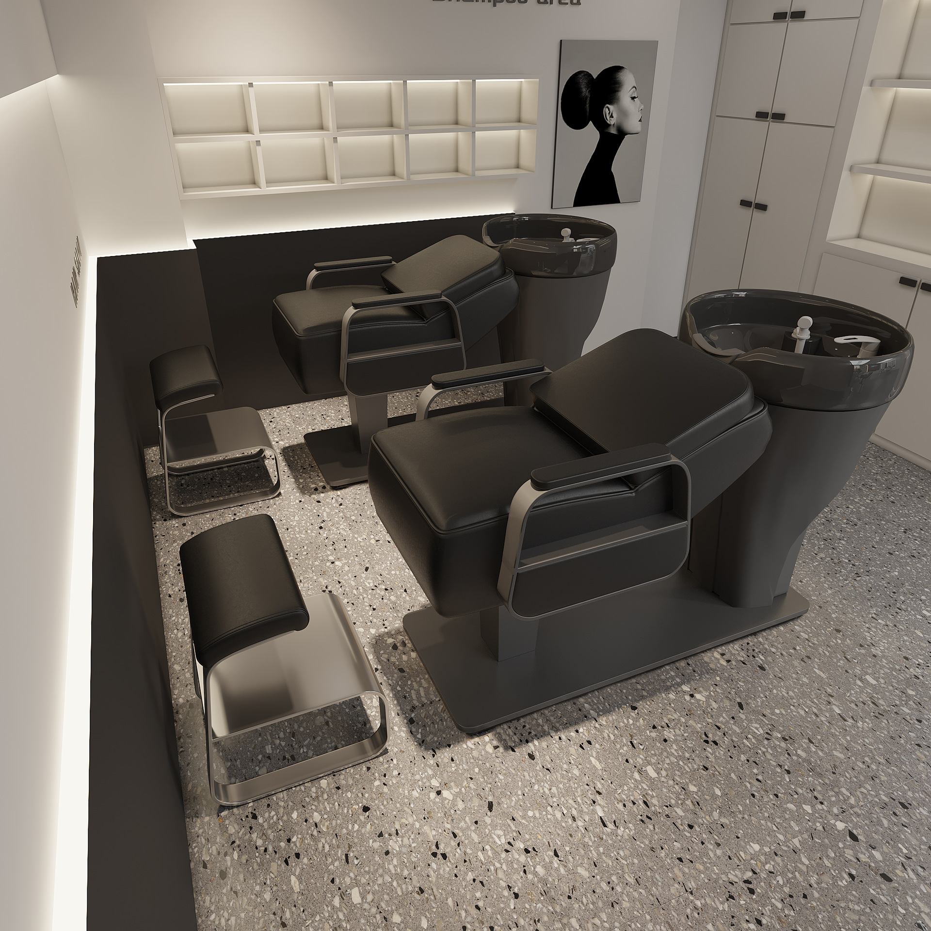 Lujoso nuevo Guerrero Negro - maceta profunda de cerámica