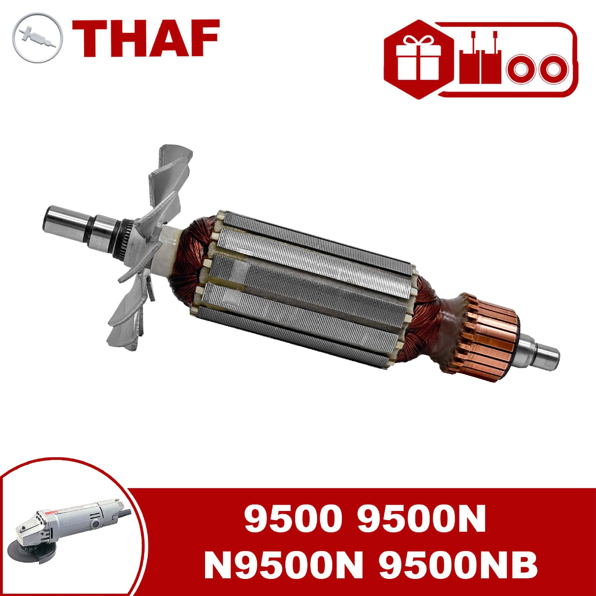 适用于牧田角磨机9500 9500N 9500NB Armature 转子 锚 电枢