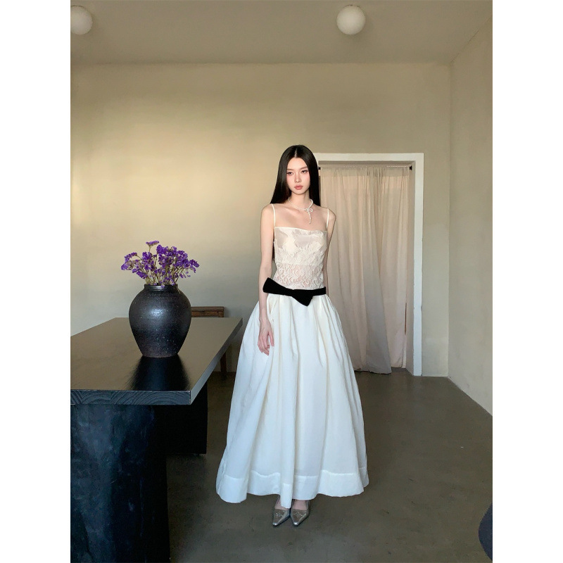 Real shot in-stock Tencel birthday dress, light luxury strap dress for women