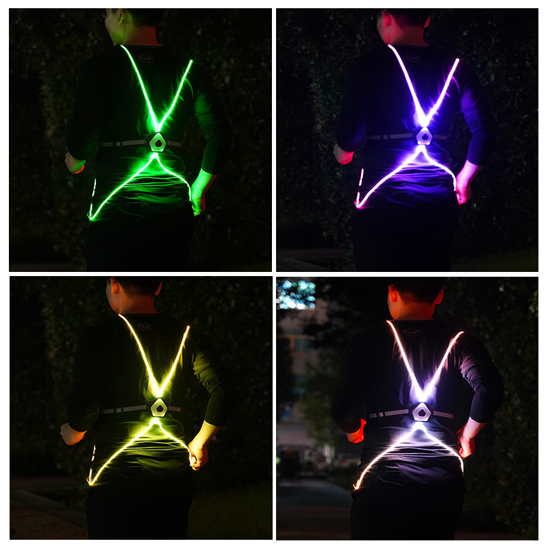 Nuevo LED noche corriendo deportes al aire libre portátil de carga USB larga resistencia brillante impermeable