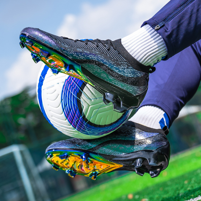Professional Soccer Shoes With Studs And Electroplated Soles Unisex_voghion.com