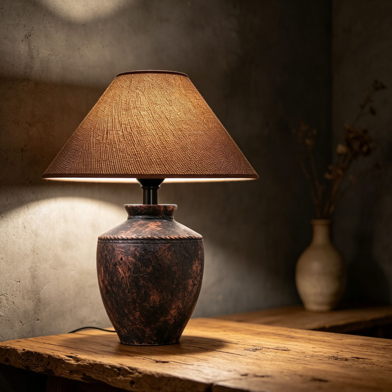 Wabi-Sabi Style Ceramic Pot Table Lamp Designer Living Room Bedroom Bedside Hotel Homestay Japanese Minimalist Ornament Vintage Table Lamp