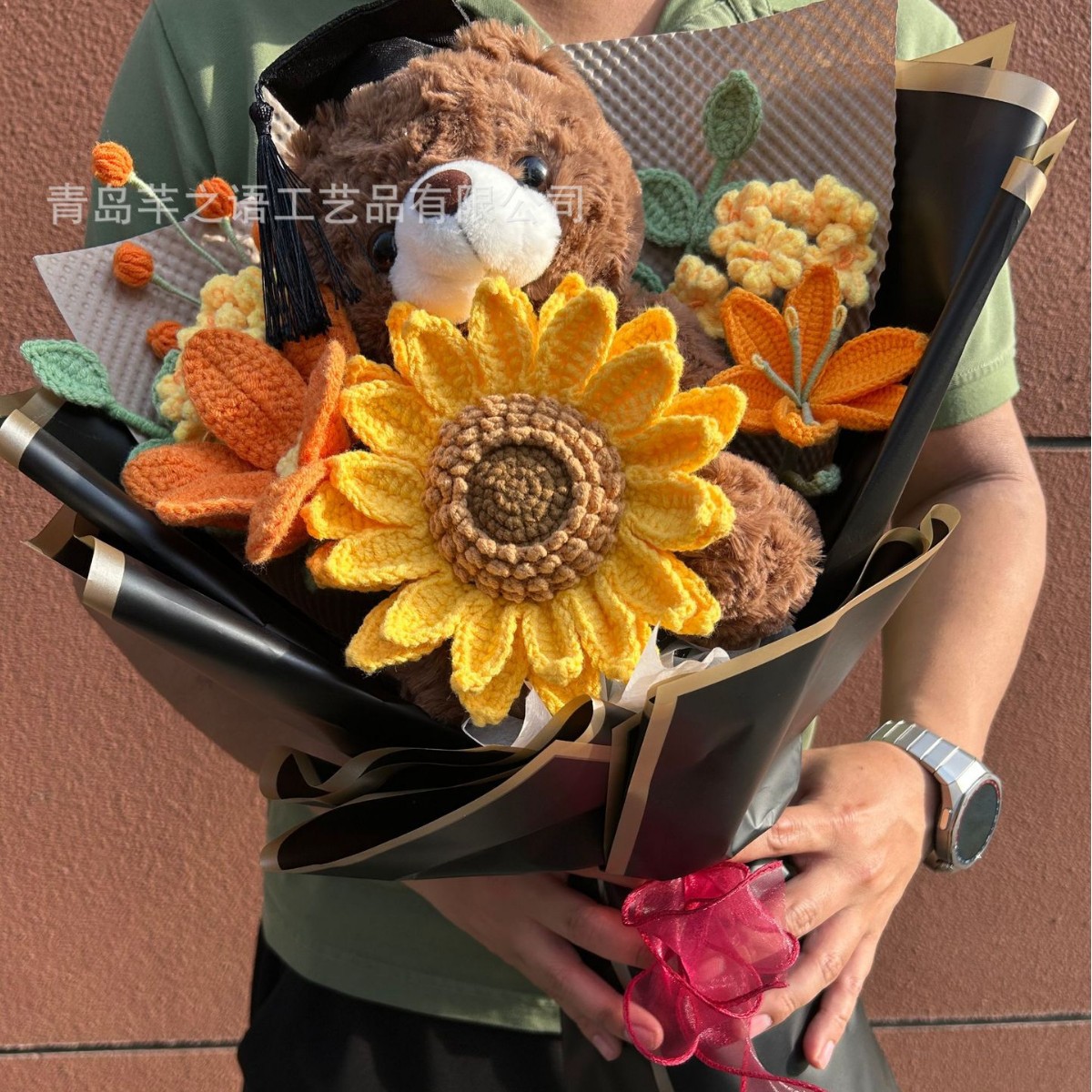 Ramo de graduación de embalaje negro 52*38*18