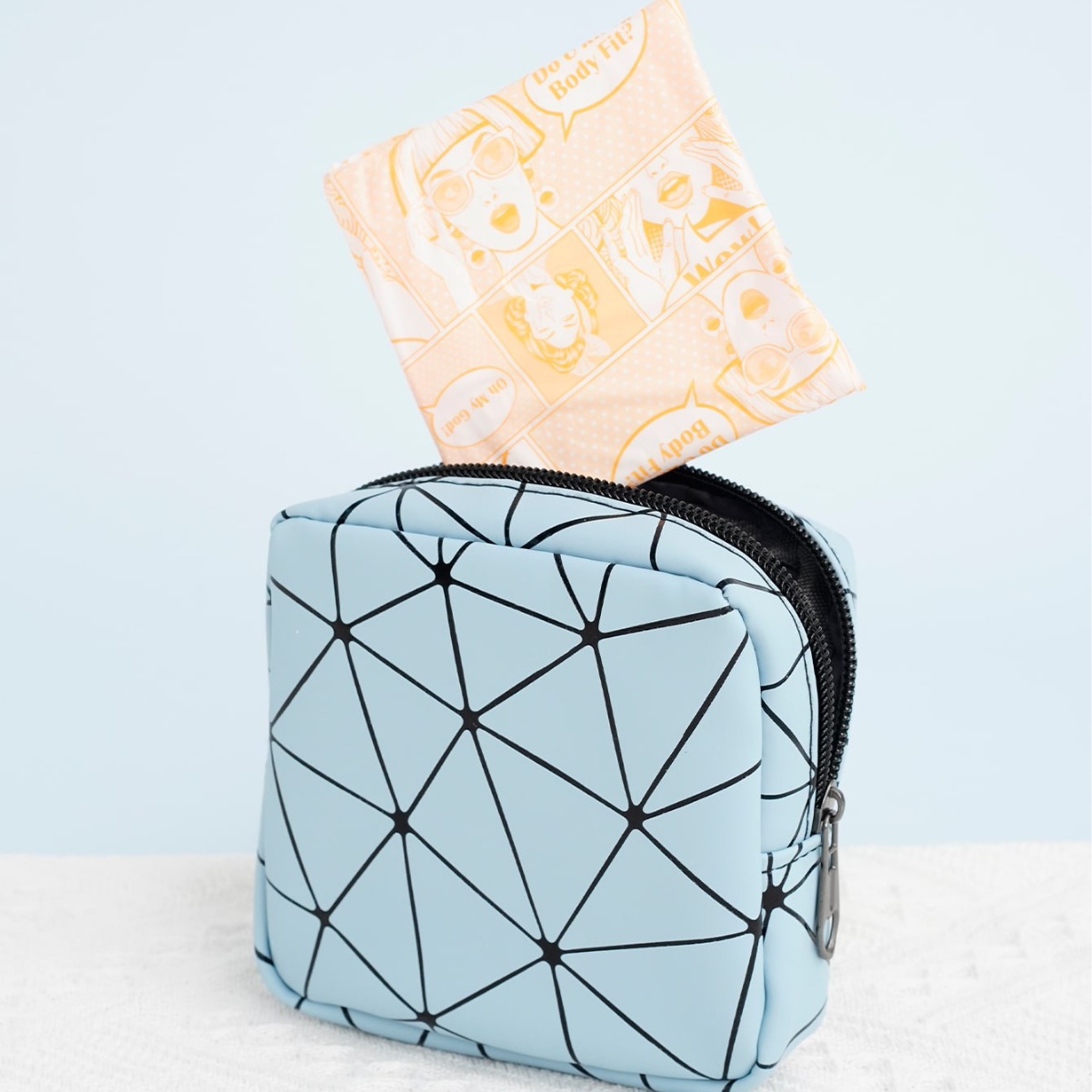 Bolsa de almacenamiento de toallas sanitarias de gran capacidad para estudiantes mayores, bolsa de almacenamiento de toallas sanitarias portátil, superventas transfronteriza