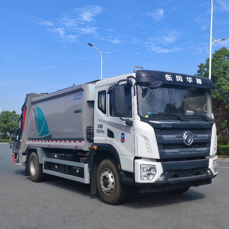 Purely Electric Compressed Garbage Truck with 15 Cubic Meters Volume and 300 Kilometers Range, Sanitation and Garbage Collection Truck, Garbage Transport Truck