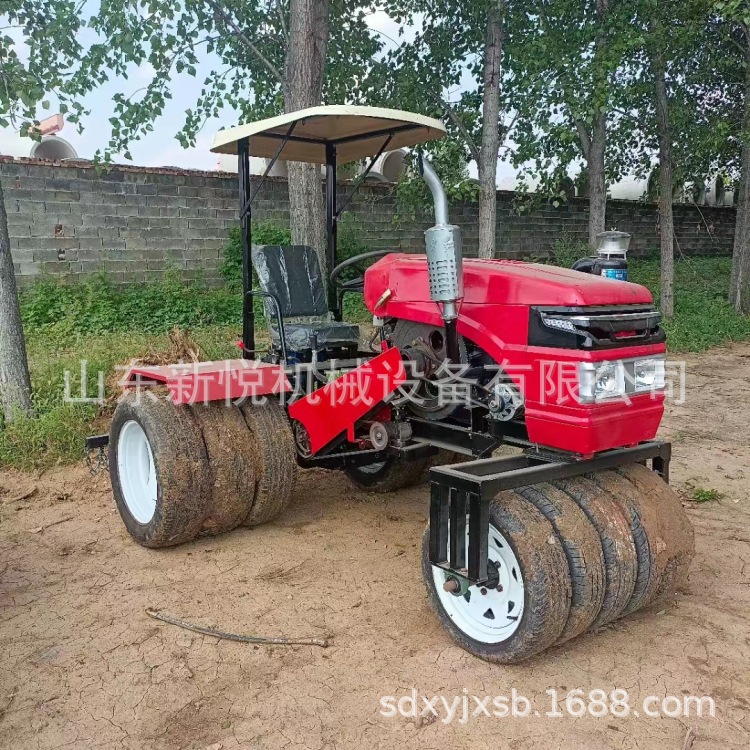 乘坐式自走压麦机  大马力小麦压地机器 新款麦田镇压机