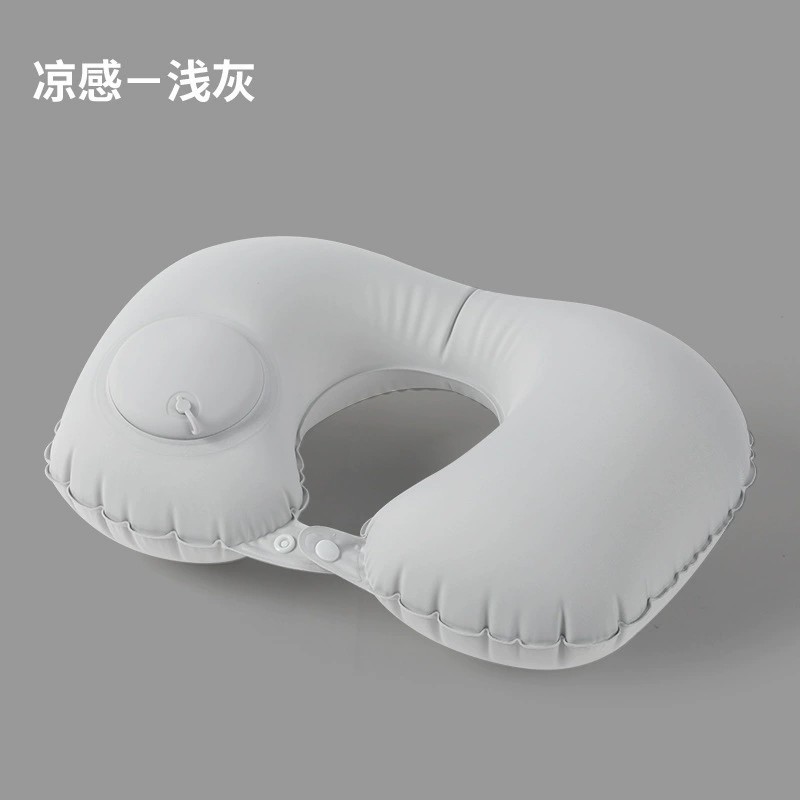 空気入れu型枕押圧空気入れ首枕旅行枕tpu飛行機牛乳糸首枕携帯旅行三宝