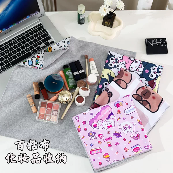 in stock Magic Cloth Makeup Bag Storage Bag Pet Cloth Cat Fixing Cloth Lens Wrap Self-adhesive Finishing Wrap Cat Cloth
