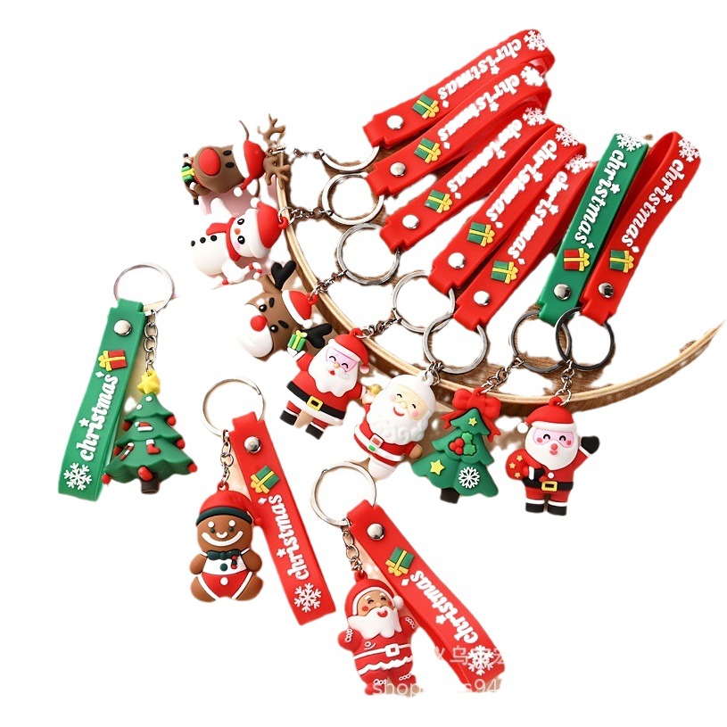 New Christmas small gift Christmas keychain Christmas small gift Christmas tree keychain elk keychain