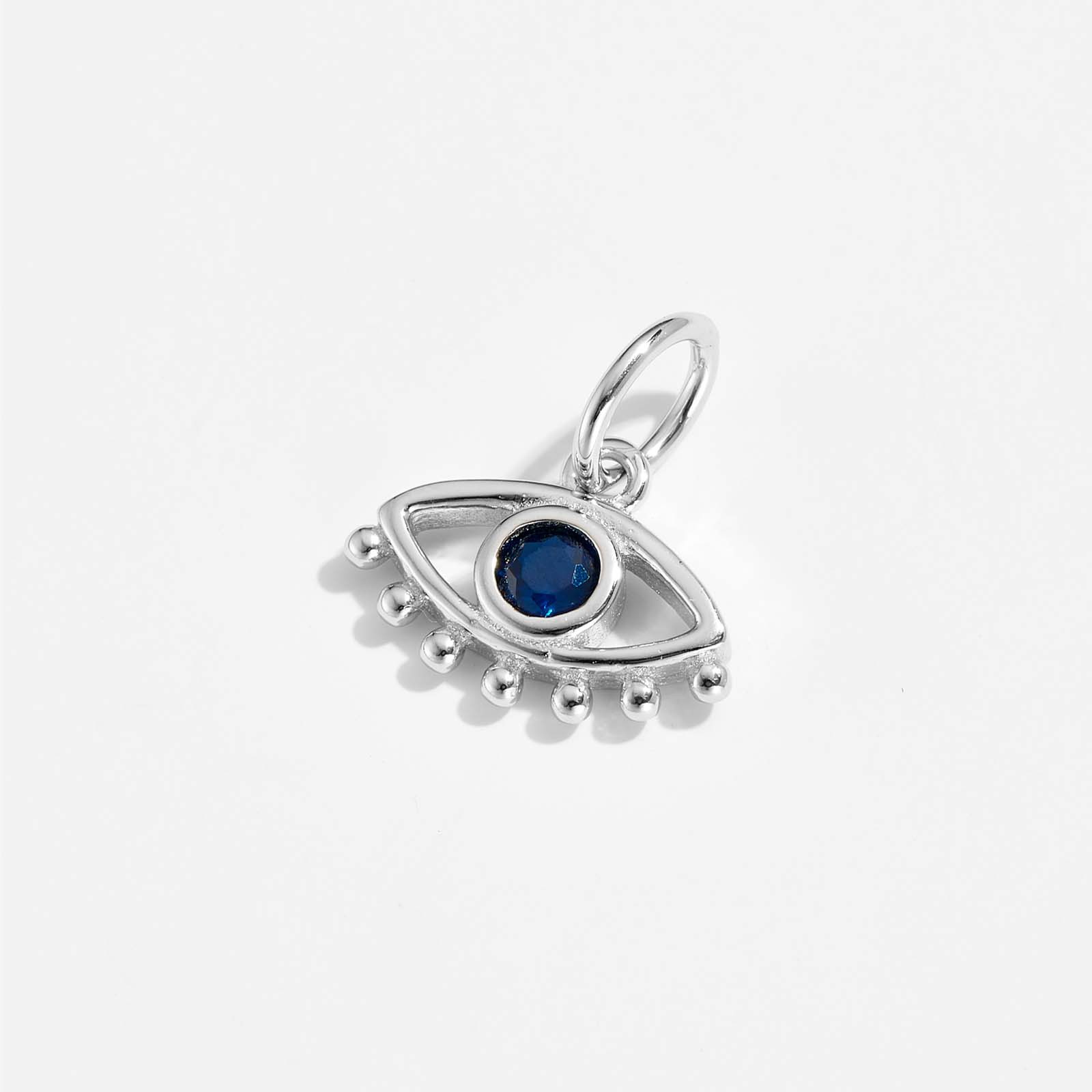 Zircon Inlay Material 1 Piece Quantity 1 Piece 11.4*8mm 9*7.2mm 925 Sterling Silver Zircon Devil's Eye Pendant