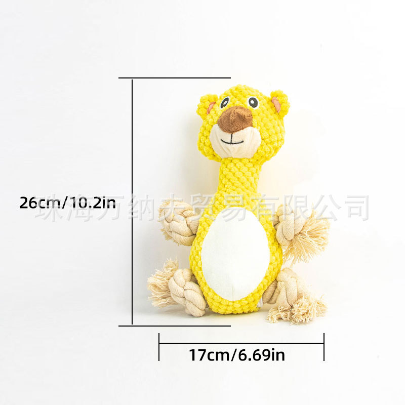 Nueva mascota perro juguete felpa resistente a los mordiscos de sonido animal transfronterizo Amazon pequeño perro de juguete suministros para mascotas