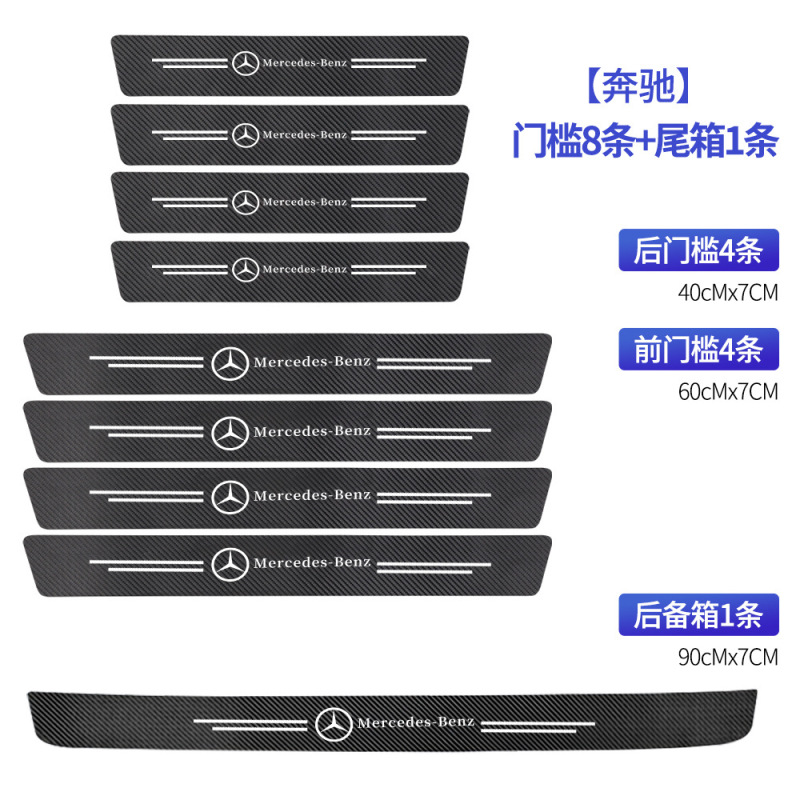 跨境汽车门槛条防踩防护条防刮蹭贴保护条车内装饰用品国潮卡通贴|undefined