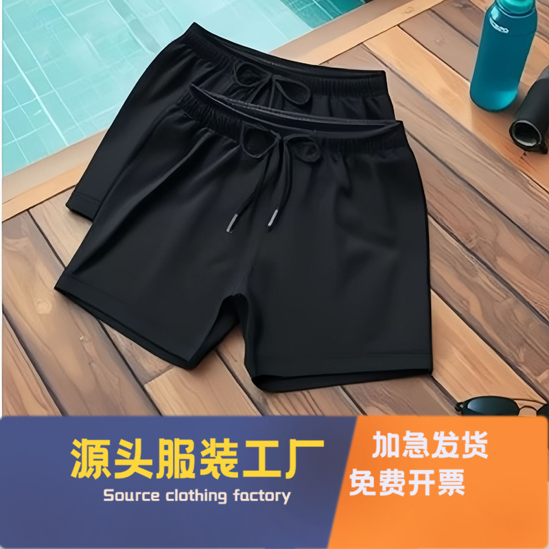 Men's Elastic Sports Shorts, Three-Quarter Length, Running Shorts for Young and Middle-Aged Men, Plus Size, Foreign Trade, Cross-Border, Quick-Dry Beach Shorts Men's Elastic Sports Shorts, Three-Quarter Length, Running Shorts for Young and Middle-Aged Men, Plus Size, Foreign Trade, Cross-Border, Quick-Dry Beach Shorts