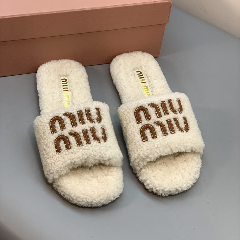 厚底毛毛拖鞋女外穿2025秋冬季新款羊羔毛茸茸网红一字棉拖鞋|undefined