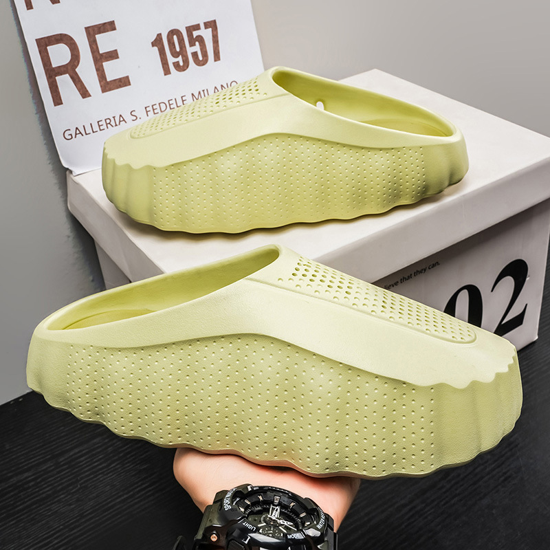 Putian high-end EVA eco-friendly men's clogs, new summer model, thick-soled, comfortable to walk on, closed-toe beach sandals