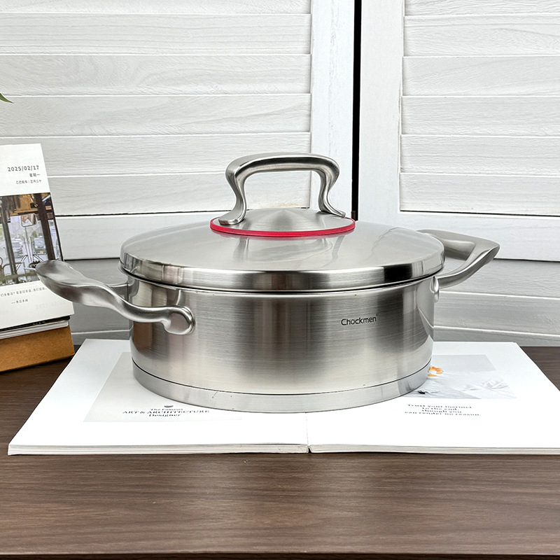 Chockmen Zhuo Deming 18 / 10 acero inoxidable 24cm forjado base de cocina de cocina de cocina de cocina de acero