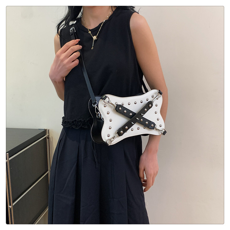 Women's Medium Pu Leather Color Block Streetwear Zipper Shoulder Bag display picture 9