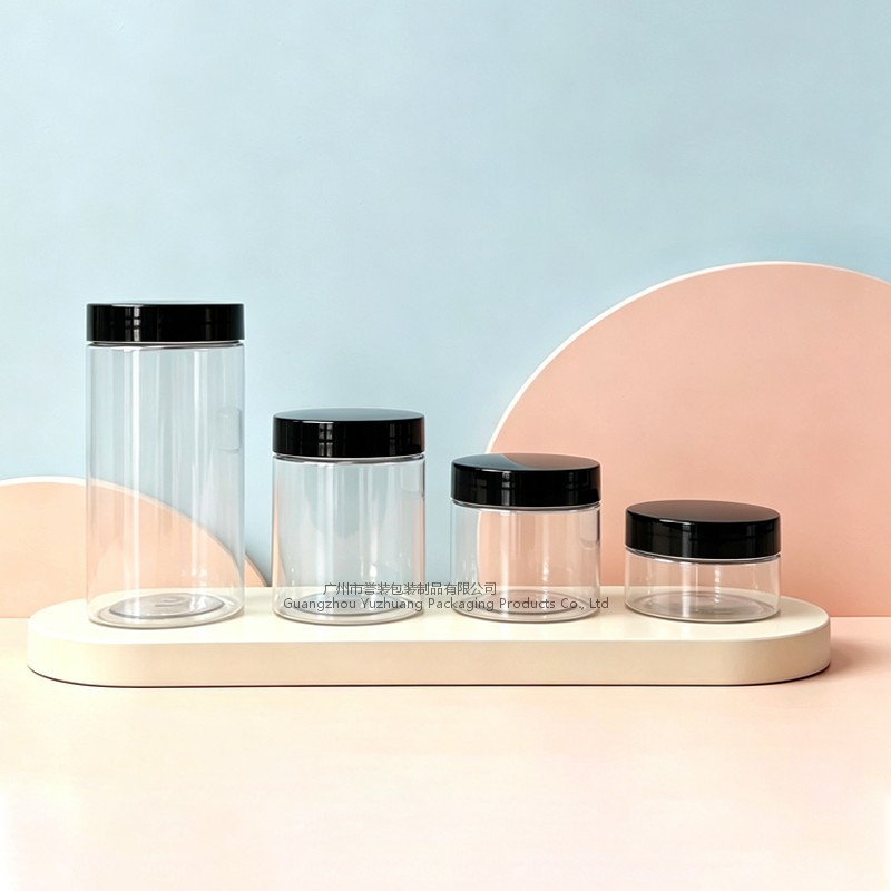 Envase de plástico de boca ancha de 500 ml de grado alimenticio Yuzhuang PET, frasco sellado de 250 g para mascarillas capilares, material de embalaje cosmético.