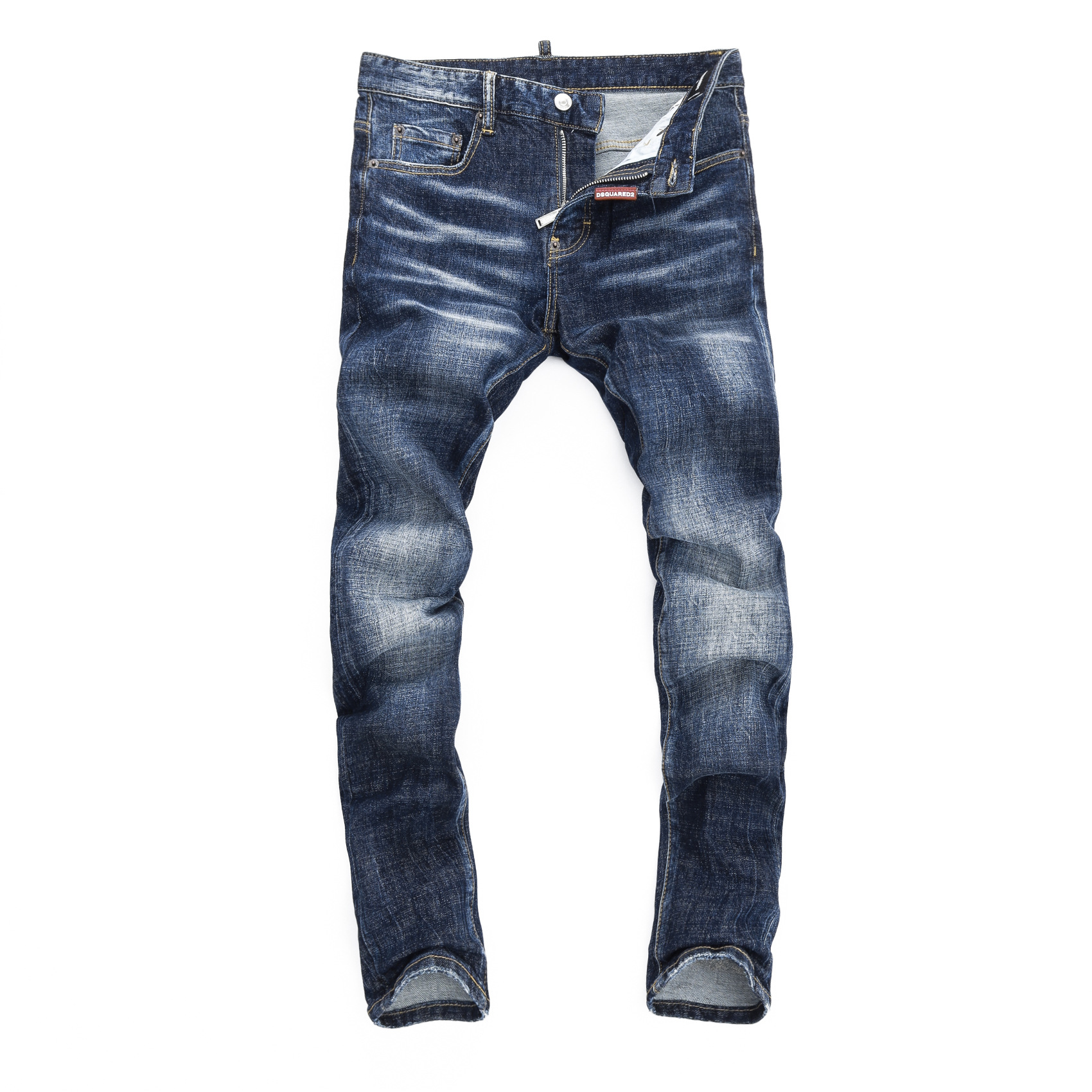 2024 Spring and Summer Stretch Break Personality Hong Kong Style Tight Nightclub Fashion Ripped DSQ2 Jeans Men's Pants