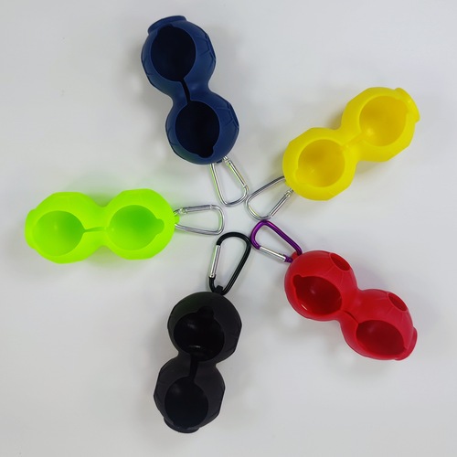Silicone golf ball cover golf ball storage bag golf ball storage pouch dual ball model supports label printing and drop shipping
